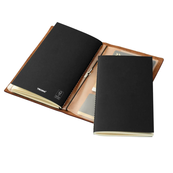 TROIKA - Travel Journal - 2 Notebooks with Leather Cover