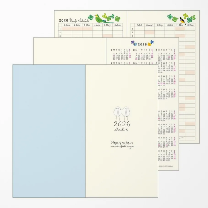 Midori - 2027 Slim Pocket Diary - Bird