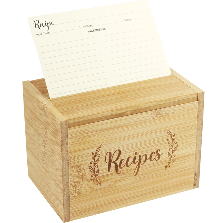 Peter Pauper Press - Bamboo Recipe Box Set