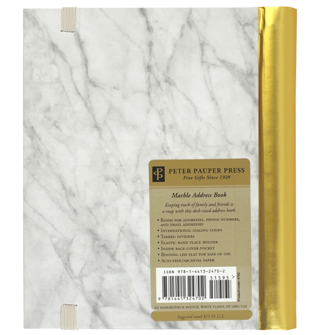 PETER PAUPER - MARBLE ADDRESS LARGE BOOK