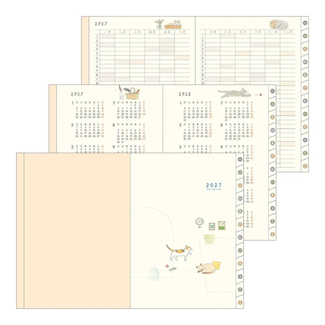 Midori - 2027 Pocket Diary - Cat