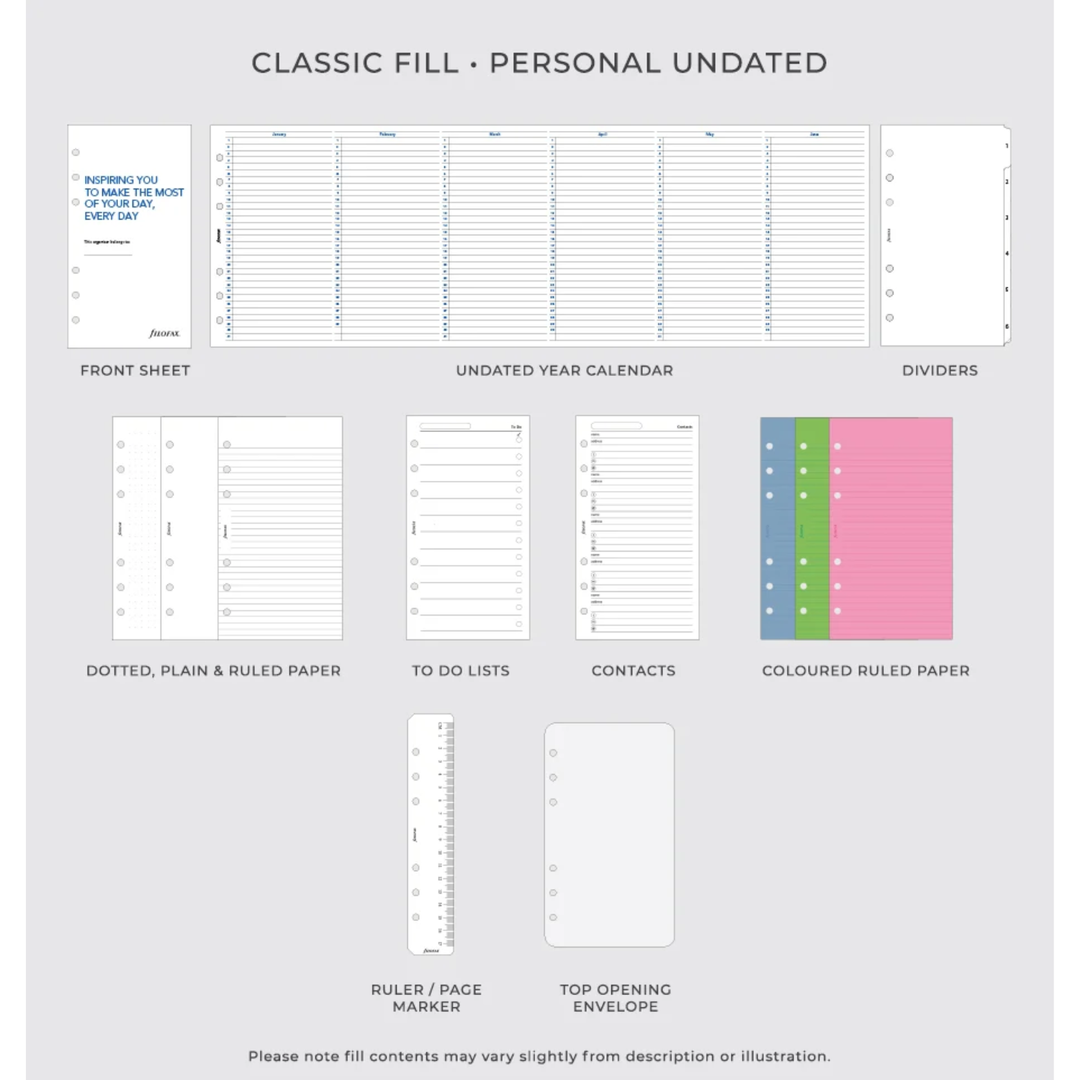 Filofax - Personal Saffiano Organizer - Black