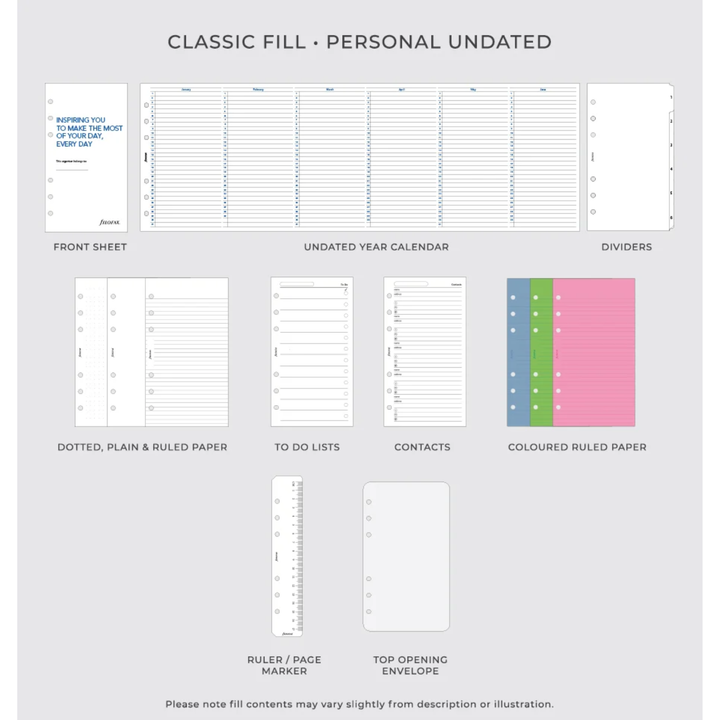 Filofax - Personal Saffiano Organizer - Black