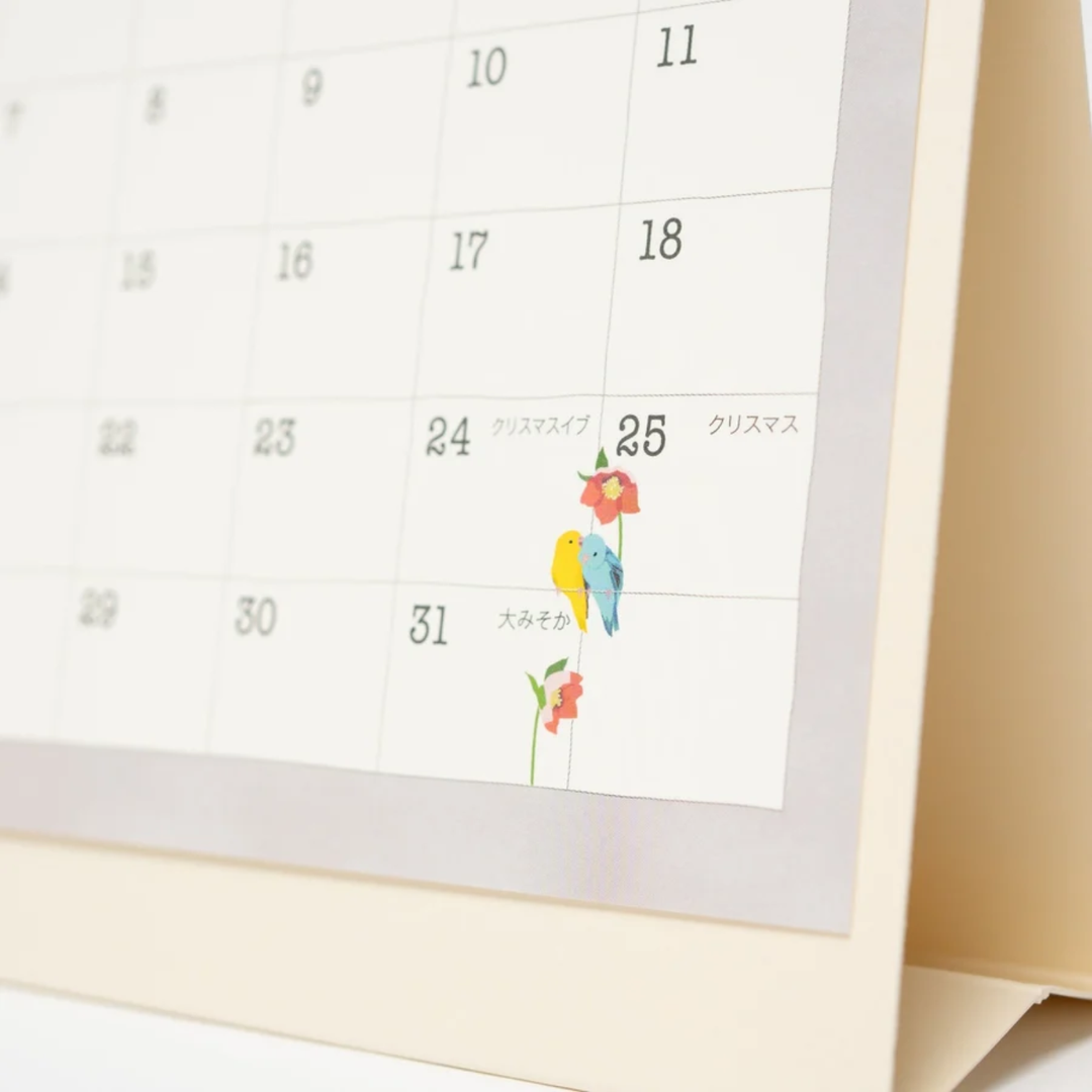 Midori - 2027 Ring Calendar - Bird