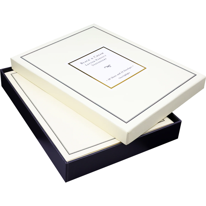 Peter Pauper Press - Black & Cream Stationery Set