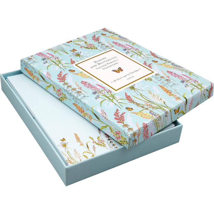 Peter Pauper Press - Letter-Perfect Stationery Box Set - Bloom and Butterflies
