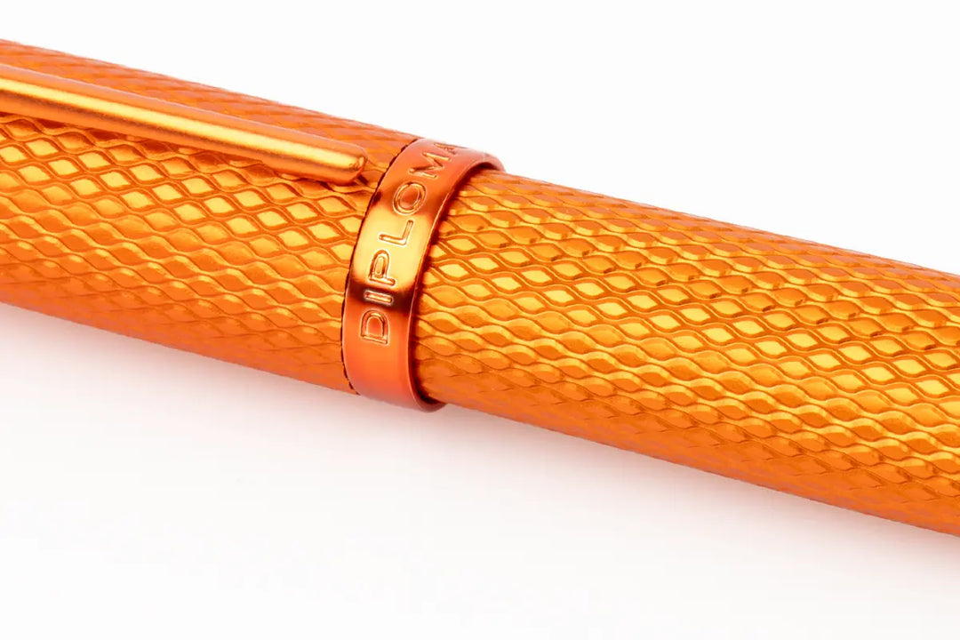Diplomat - Viper Guilloche Fountain Pen - Orange - Fine Nib