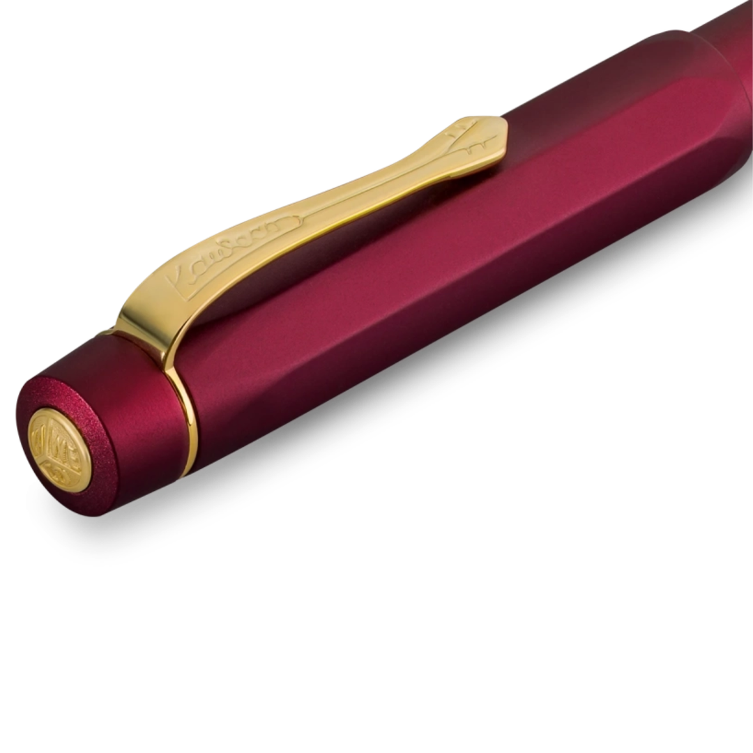 KAWECO - Piston AL Sport Fountain Pen - Solo | Bordeaux/Gold