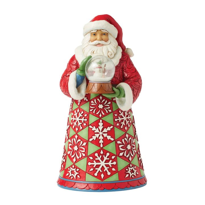 Jim Shore - Christmas Figurine - Holding Mini Snowman Globe
