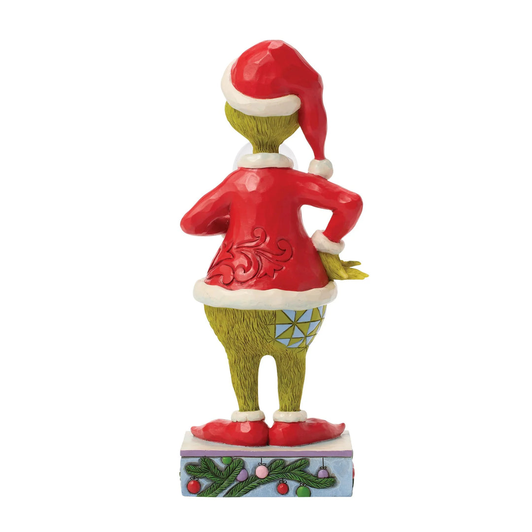 Jim Shore - Christmas Figurine - Grinch Holding Dome with Max