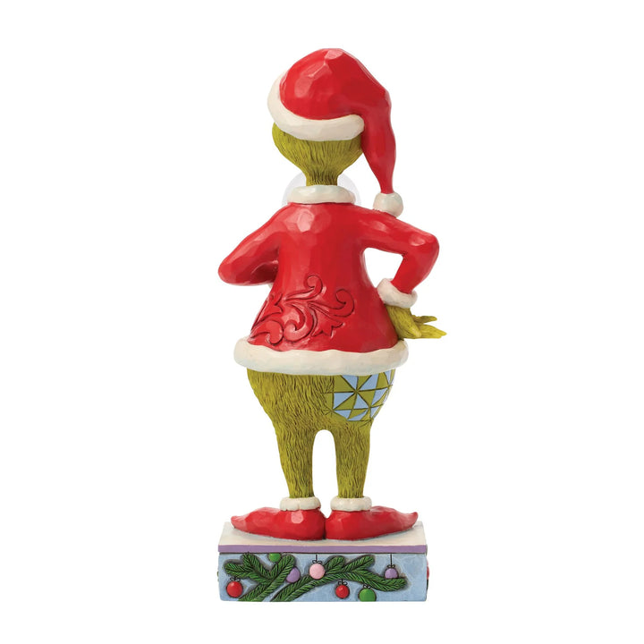 Jim Shore - Christmas Figurine - Grinch Holding Dome with Max