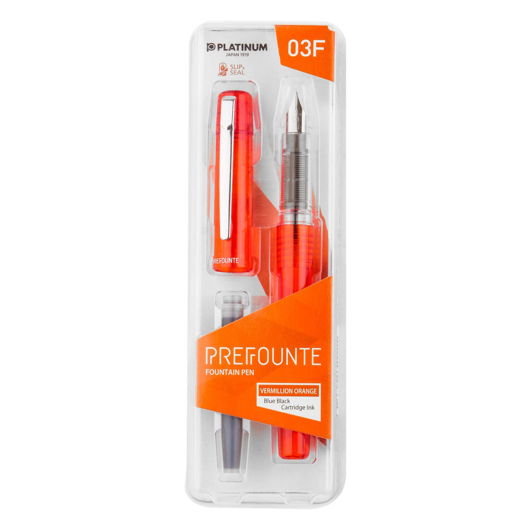 Platinum - Prefounte - Fountain Pen - Vermillion Orange