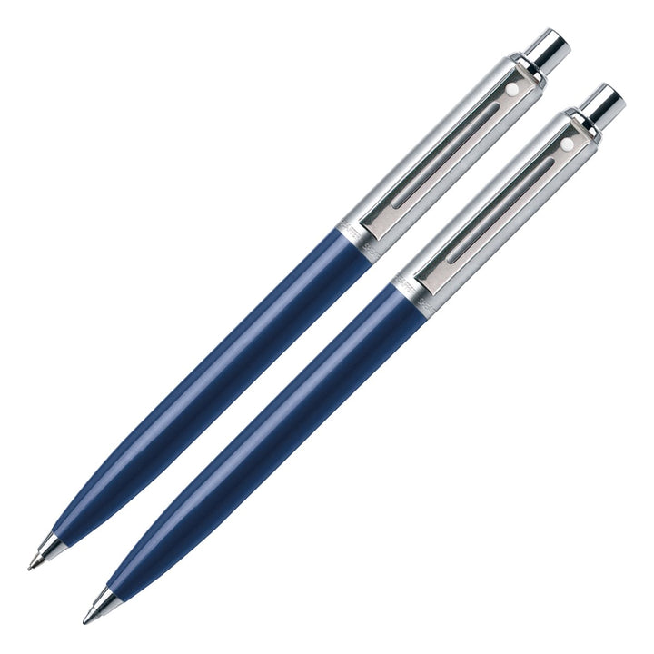 Sheaffer - Sentinel Ballpoint Pen and Pencil Set - Blue/Brushed Chrome