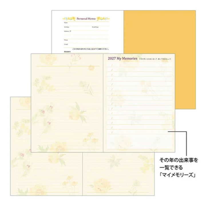 Midori - 2027 Pocket Diary - Country Time Flower