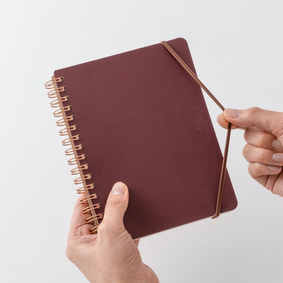 Midori - MD World Meister's Ring Notebook Grain B6 - Red