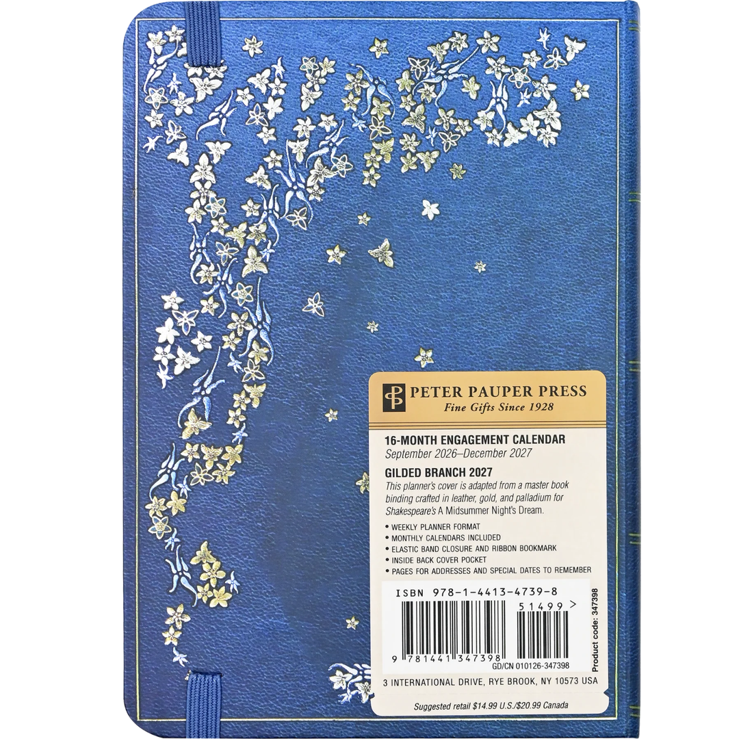 Peter Pauper Press - 2027 Weekly Planner - 16 Months Engagement Calendar - Gilded Branch