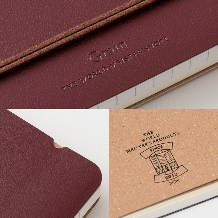 Midori - MD World Meister's Ring Notebook Grain B6 - Red