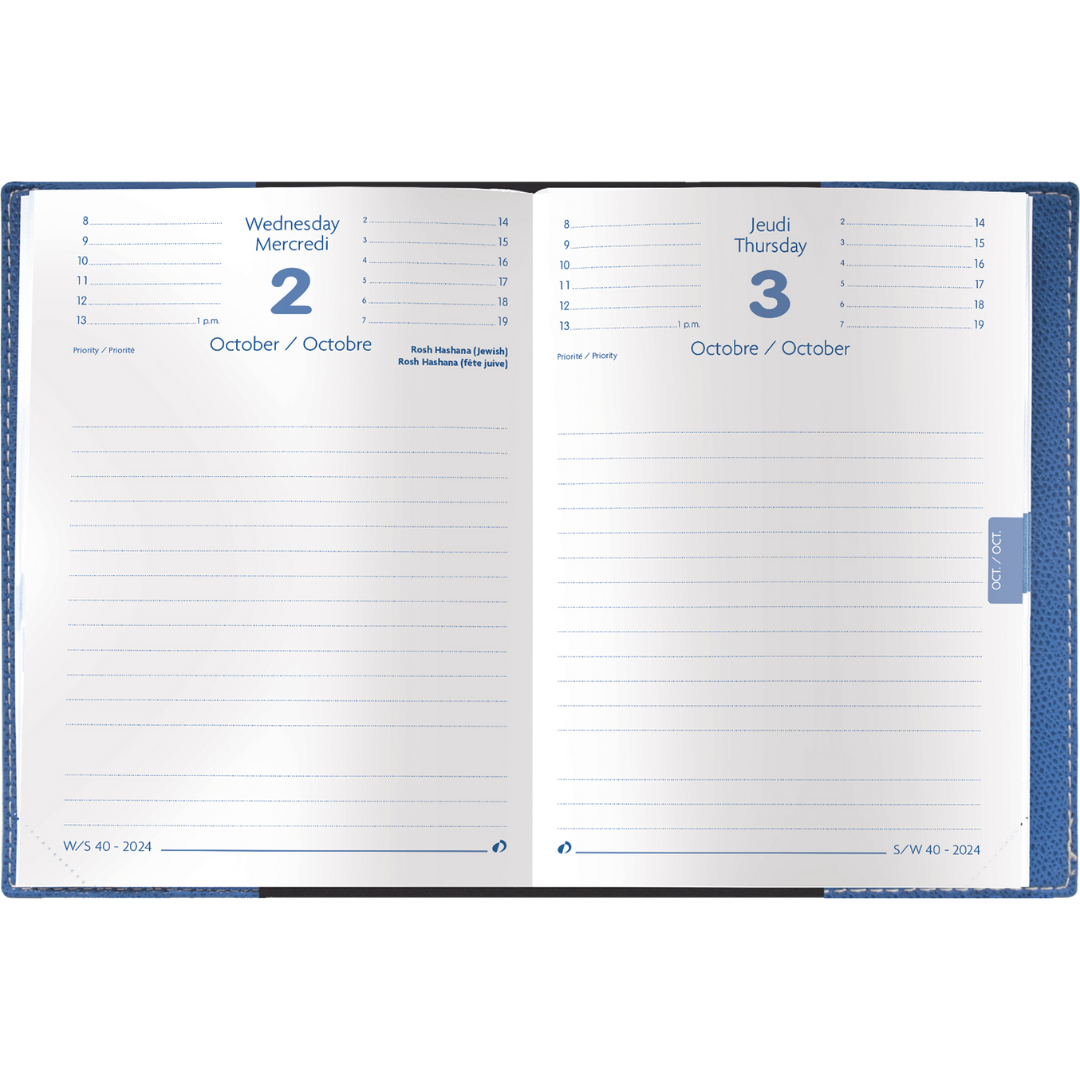 Quo Vadis - 2025/2026 Textagenda/Academic Planner - August/July - Steel Blue