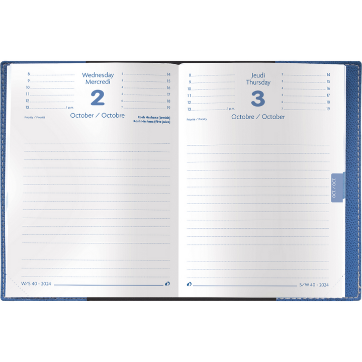Quo Vadis - 2025/2026 Textagenda/Academic Planner - August/July - Steel Blue