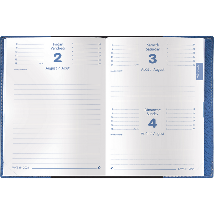 Quo Vadis - 2025/2026 Textagenda/Academic Planner - August/July - Steel Blue