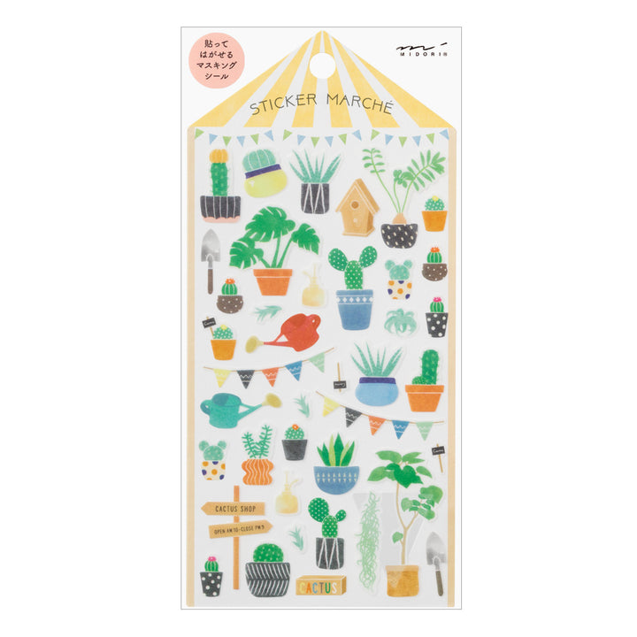 MIDORI - Washi Paper Stickers - 2377 - Marché Cactus