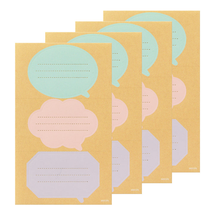 MIDORI - Paper Craft Museum Sticker 2440 | Label Pattern Balloon