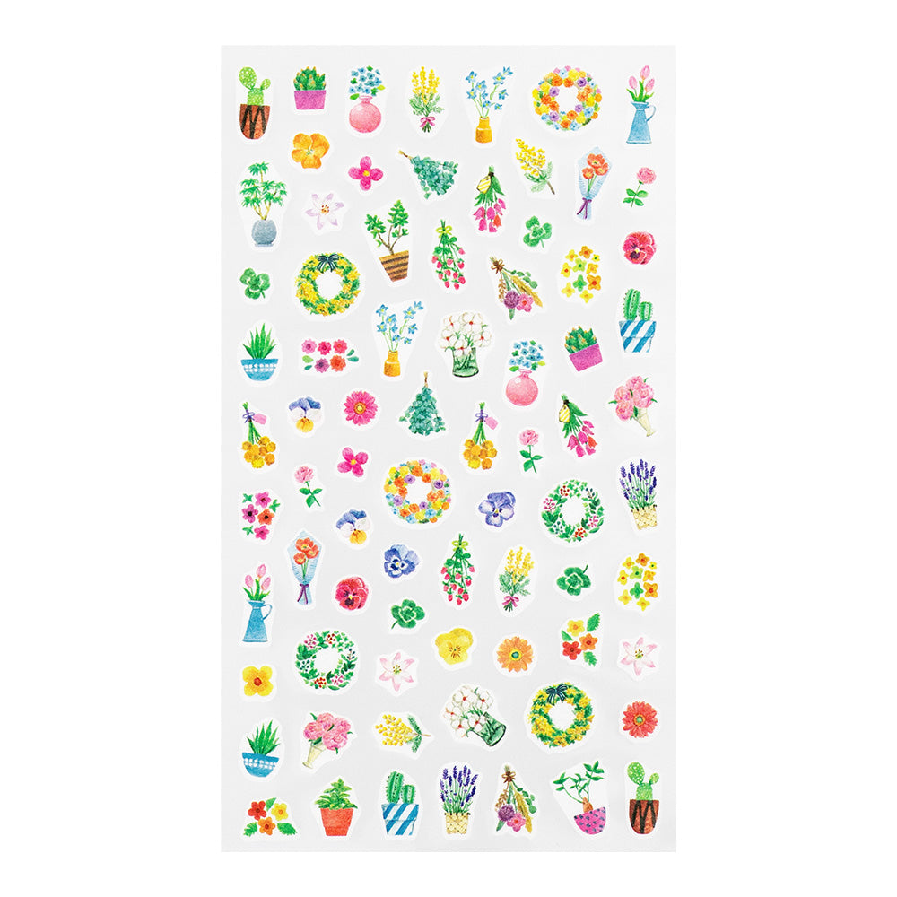 MIDORI - Washi Paper Stickers - Daily Records Flowers