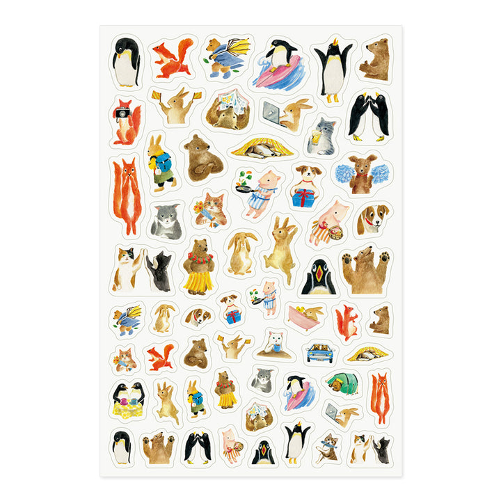 Midori - Yuru Log Sticker - 2 Sheets - Animal