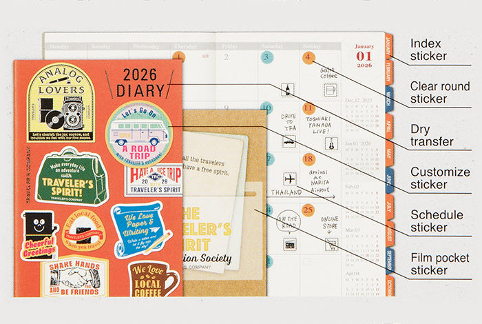 Traveler's Notebook - 2026 Customized Sticker Set
