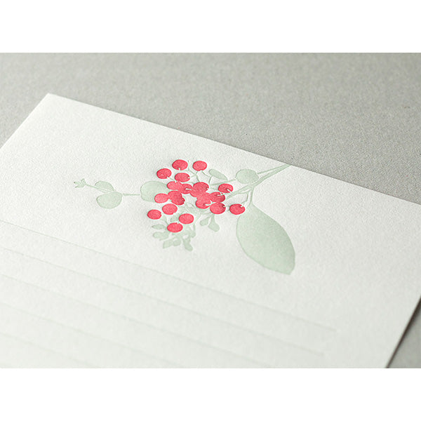 Midori - Letter Set  - Press Bouquet Red