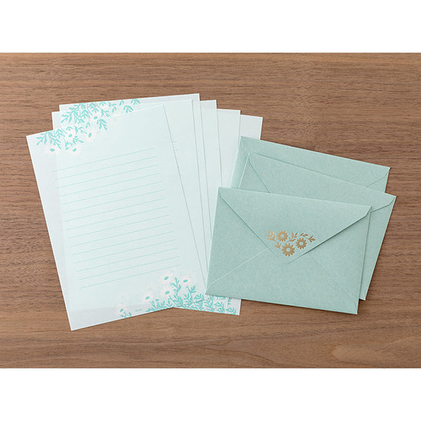 Midori - Letter Set  - Foil-stamped Envelopes - Marguerite Daisy