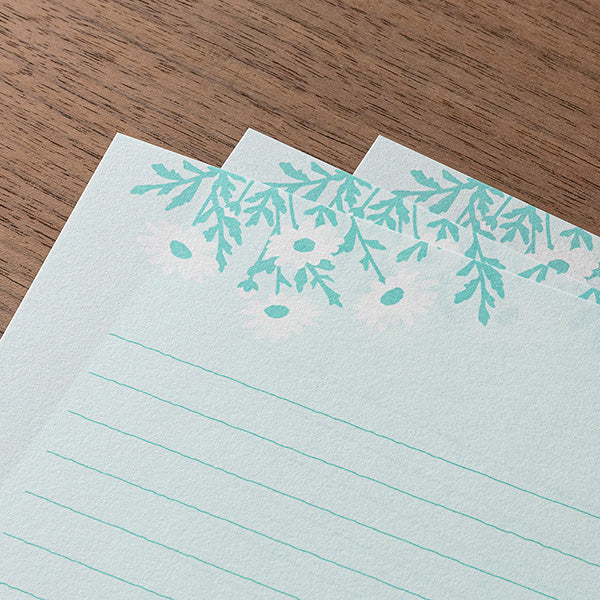 Midori - Letter Set  - Foil-stamped Envelopes - Marguerite Daisy