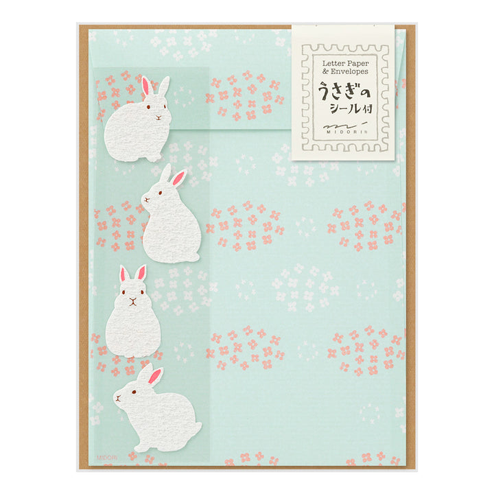MIDORI - Letter Set With Stickers | Rabbit B