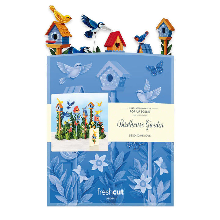 Fresh Cut Paper - Pop-Up Scene - Birdhouse Garden