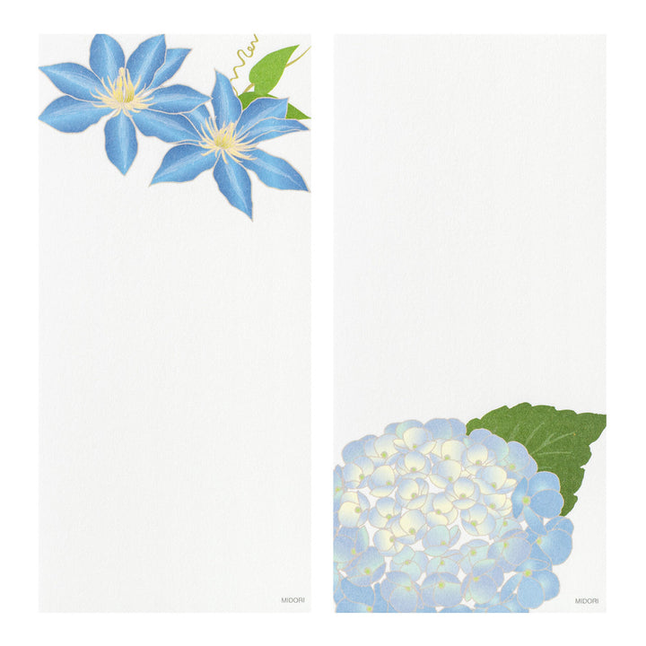 Midori - Message Letter Pad 603 - Four Designs - Summer Flowers S5