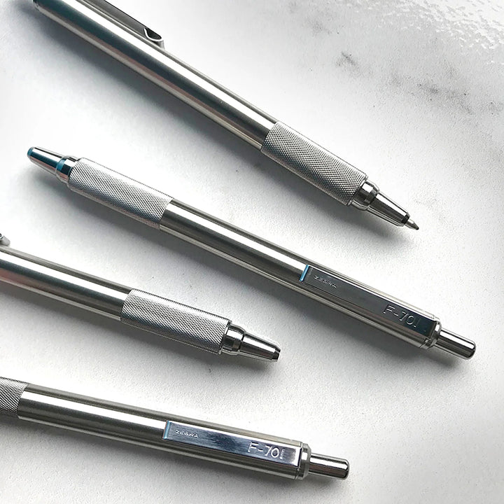 Zebra - F-701 All Steel Retractable Ballpoint Pen - 0.8mm