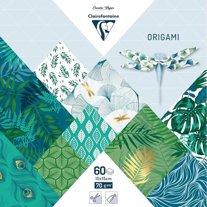Clairefontaine - Origami Kit - 60 Sheets - Vegetal Chic