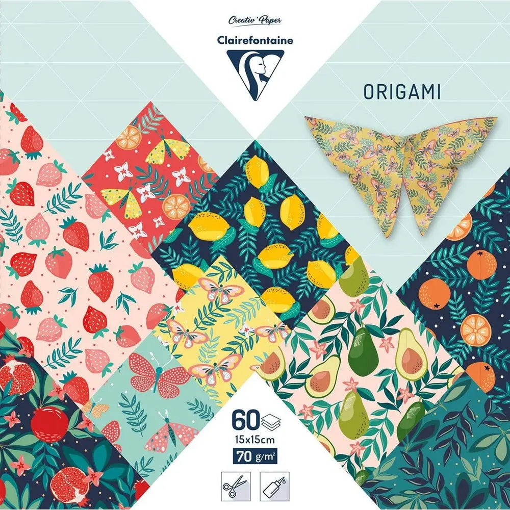 Clairefontaine - Origami Kit - 60 Sheets - Fruit Garden