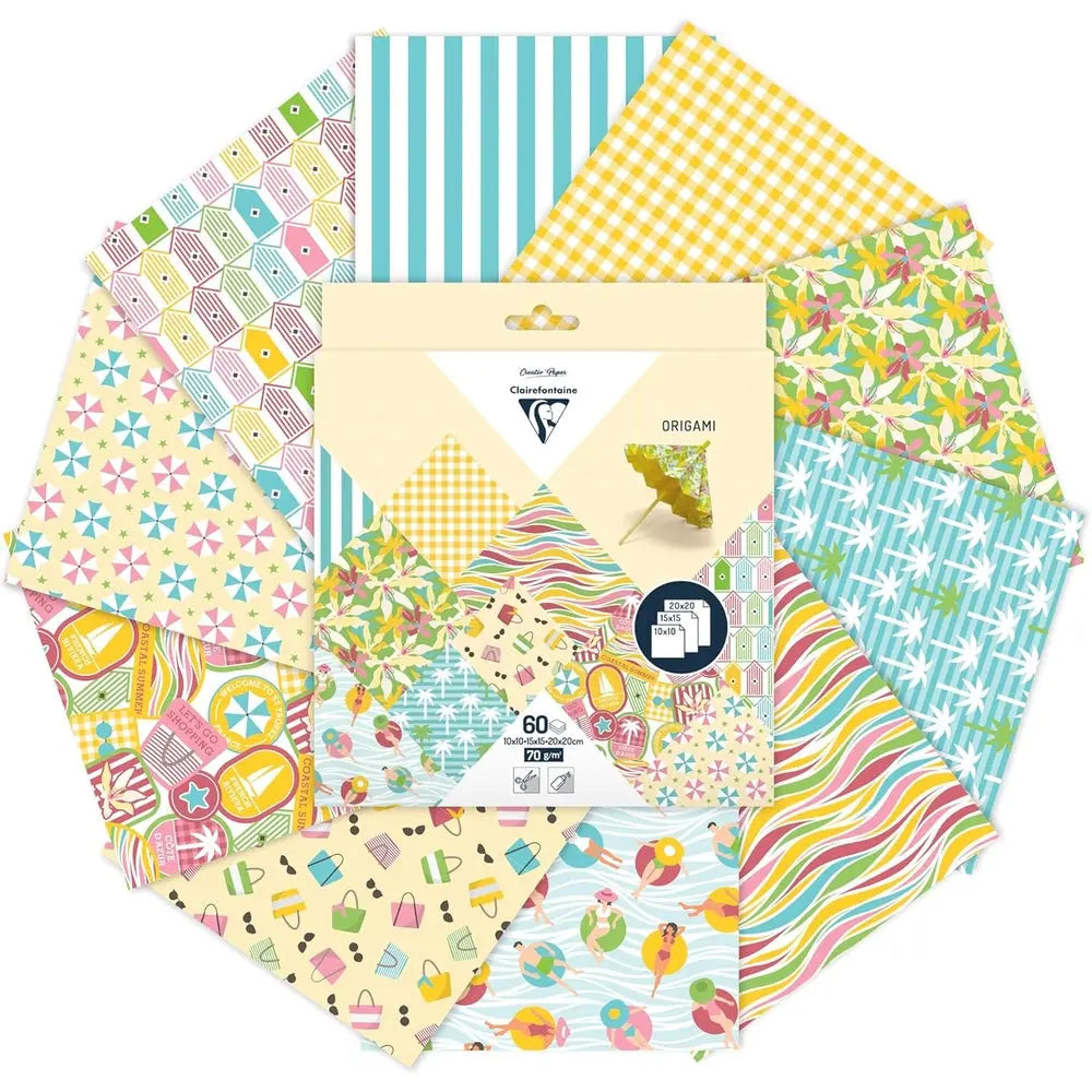 Clairefontaine - Origami Kit - 60 Sheets - French Riviera