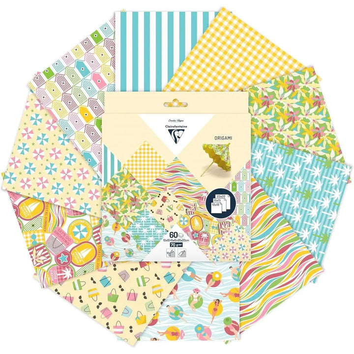 Clairefontaine - Origami Kit - 60 Sheets - French Riviera
