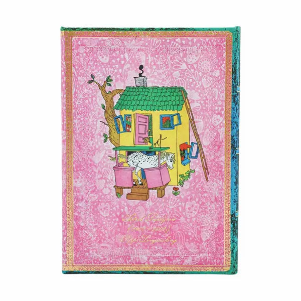 Paperblanks - Midi Hardcover Journal - Lined - Embellished Manuscripts Collection - Astrid Lindgren - Pippi Longstocking