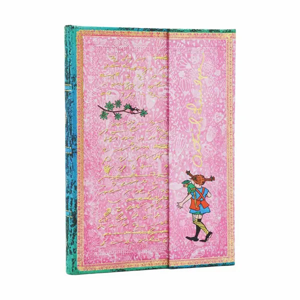 Paperblanks - Midi Hardcover Journal - Lined - Embellished Manuscripts Collection - Astrid Lindgren - Pippi Longstocking