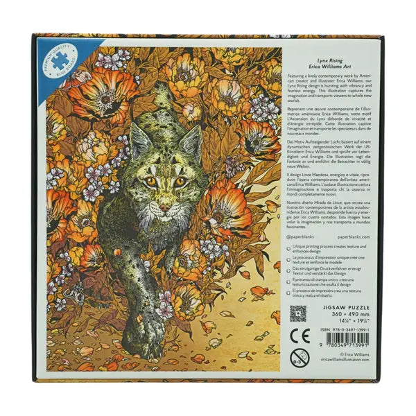 Paperblanks - 500 Piece Jigzaw Puzzle - Erica Williams Art - Lynx Rising