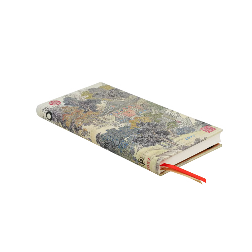 Paperblanks - 2027 Weekly Horizontal Slim Planner - Golden Age of Prosperity