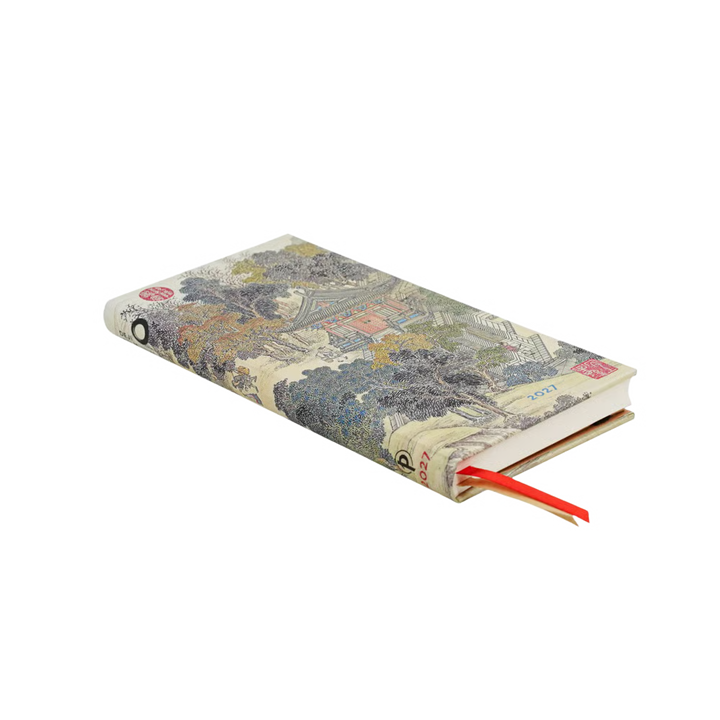 Paperblanks - 2027 Weekly Horizontal Slim Planner - Golden Age of Prosperity