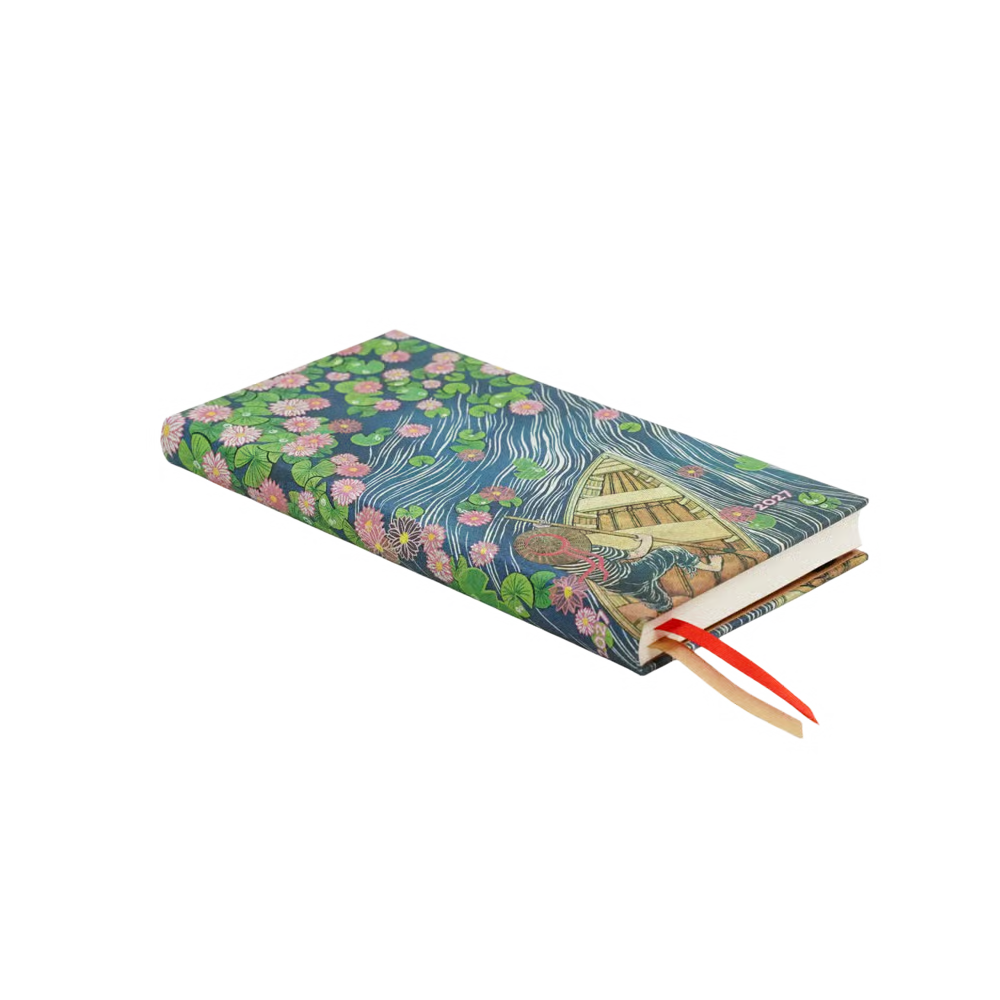 Paperblanks - 2027 Lotus River - 12-Month Horizontal Planner - Hardcover - Slim