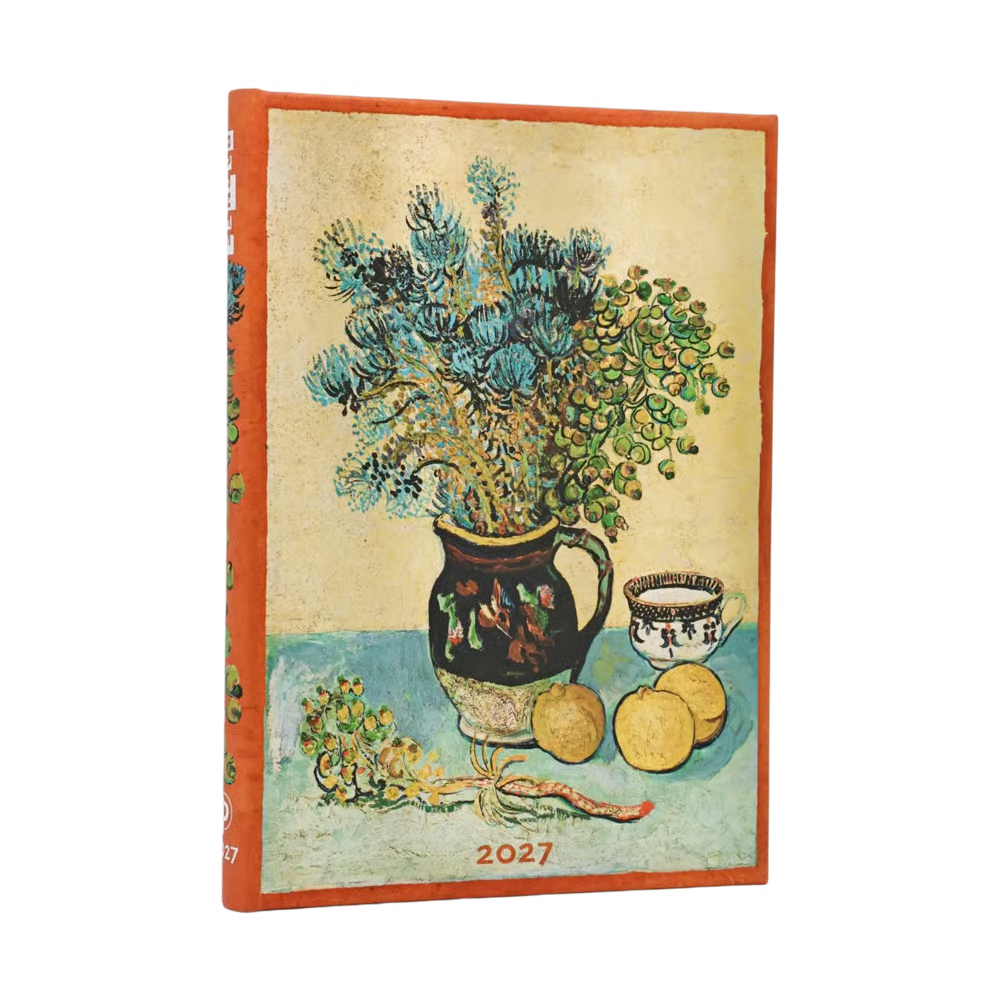 Paperblanks - 2027 Van Gogh's Still Life - 2027 12 Month Planner - Hardcover - Midi - Horizontal