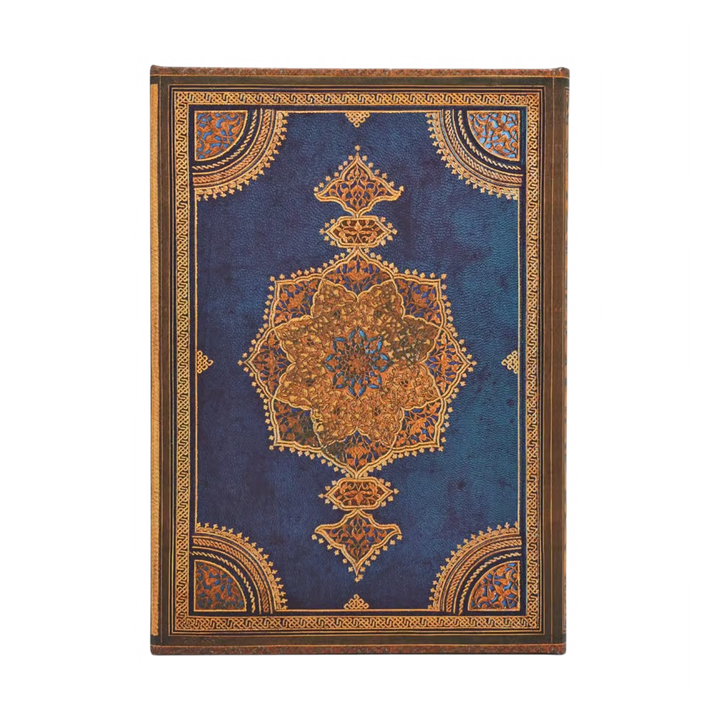 Paperblanks - 2027 Safavid Indigo (Safavid Binding Art) - 12 Month Planner - Weekly - Hardcover - Midi - Vertical
