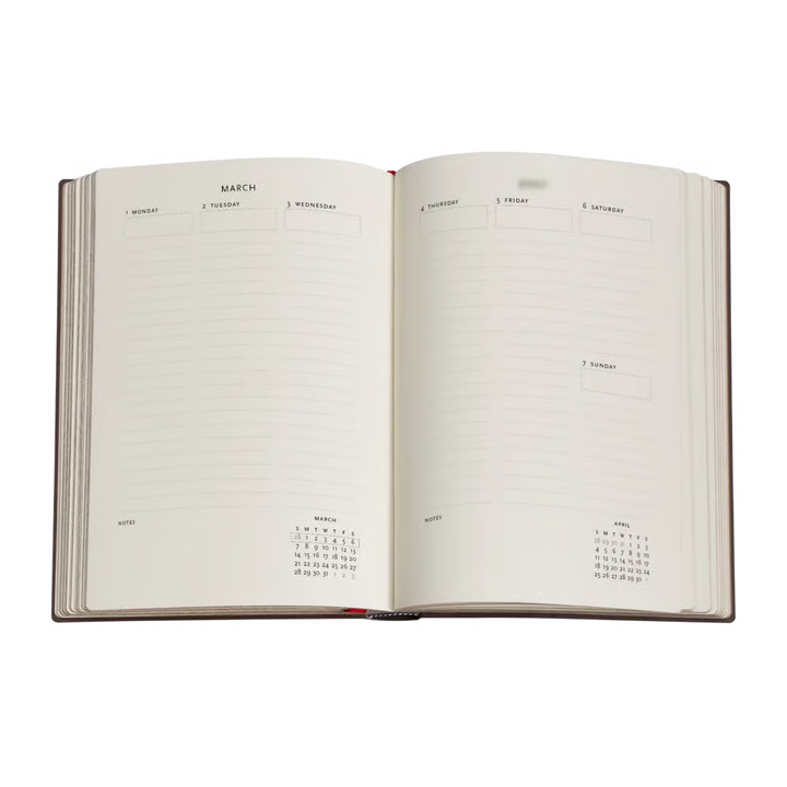 Paperblanks - 2027 Safavid Indigo (Safavid Binding Art) - 12 Month Planner - Weekly - Hardcover - Midi - Vertical