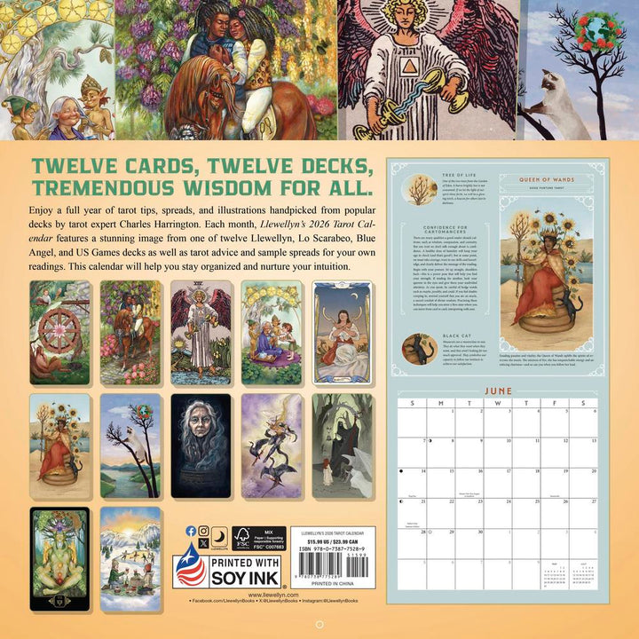 Llewellyn's - 2026 Wall Calendar - Tarot by Charles Harrington
